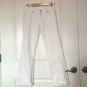 paperdenim&cloth straight leg cropped white jeans